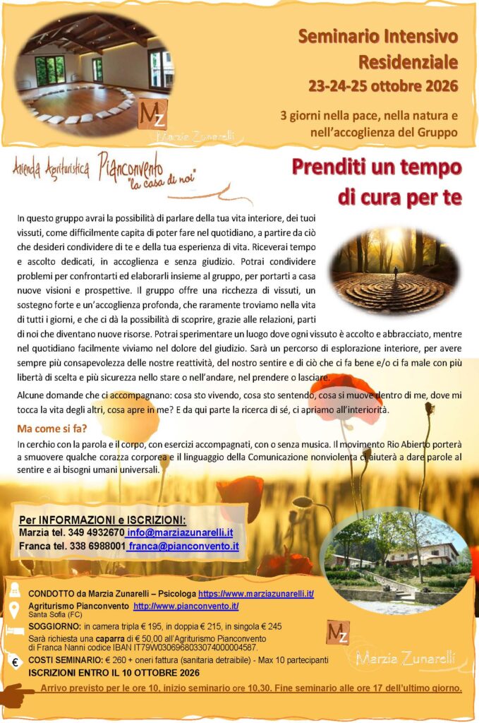 Ricerca Interiore - Prenditi un tempo di cura per te 2 Marzia Zunarelli